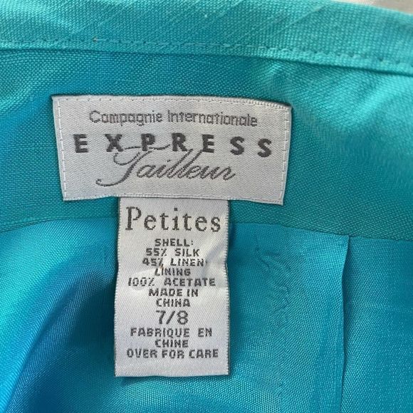 Vintage Campaganie Internationale Express Linen silk blend suit skirt top - Picture 7 of 8